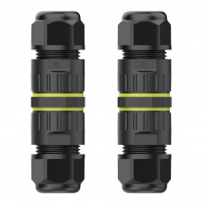 EVOGES IP68 400V 17.5A INLINE CONNECTOR M16 PACK OF 2